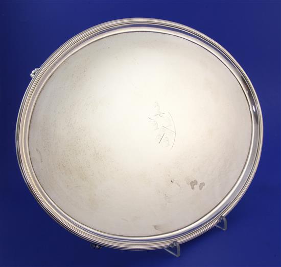 A George III silver oval salver by John Schofield, 41 oz.